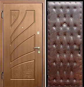 Металлическая входная дверь МДФ/винилискожа 1601